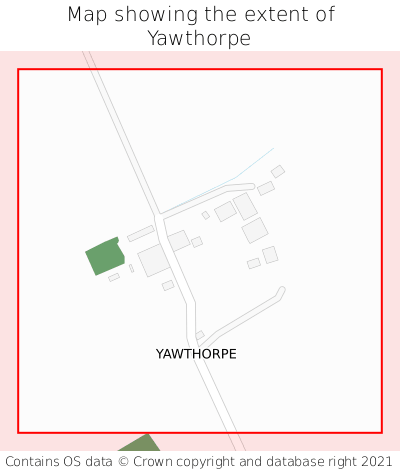 Map showing extent of Yawthorpe as bounding box