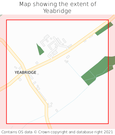 Map showing extent of Yeabridge as bounding box