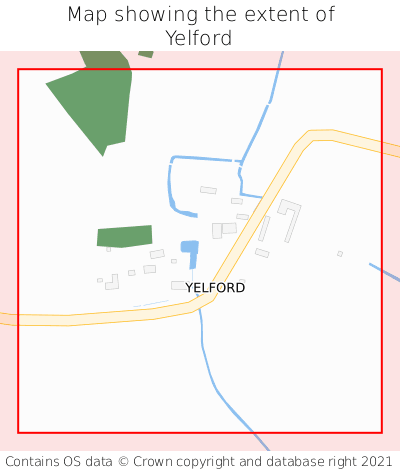 Map showing extent of Yelford as bounding box