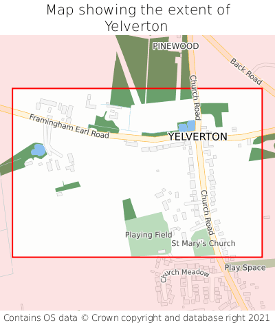 Map showing extent of Yelverton as bounding box