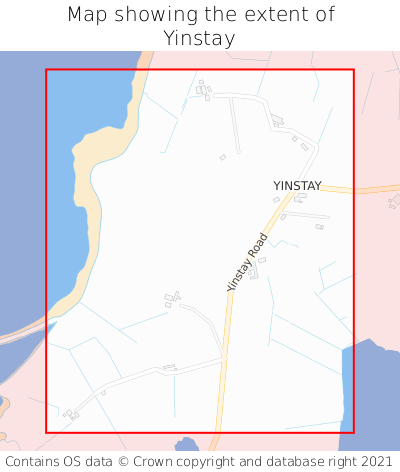 Map showing extent of Yinstay as bounding box