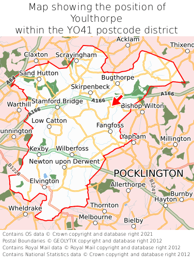 Map showing location of Youlthorpe within YO41